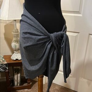 Moschino Charcoal Gray swim sarong. Durable. Made in Italy. OS. Multiple uses.